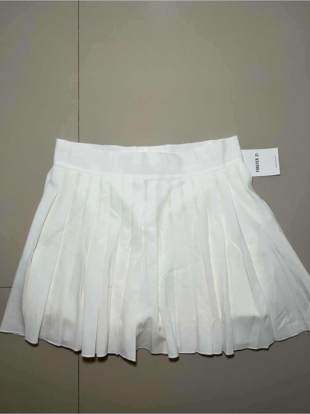 Forever 21 White Pleated Tennis Skort